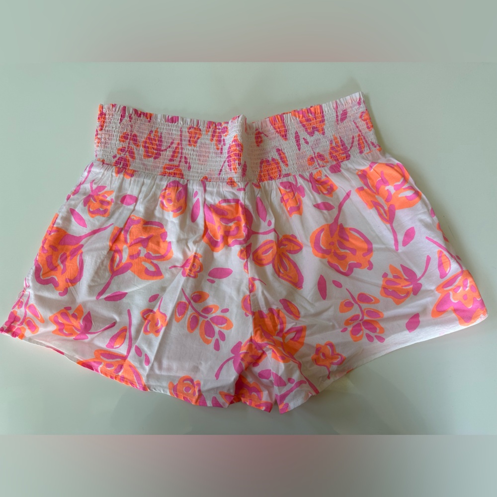 Vineyard Vines Pink and White Smocked Shorts